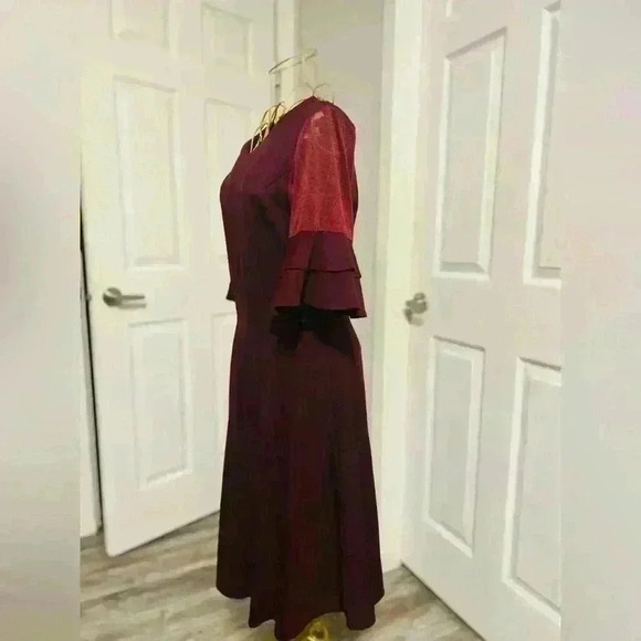 COPY - *Accepting  Best Offers* Willi Smith Size 14 Maroon Casual Dress - Picture 5 of 5